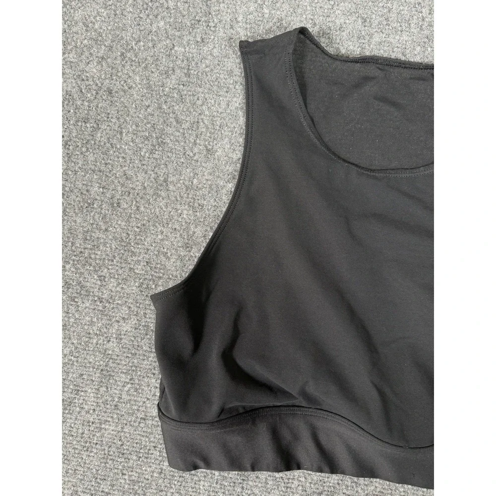 Alo Yoga Mesh High Neck Sports Bra Womens Size Small Black Racerback‎ Crop Top